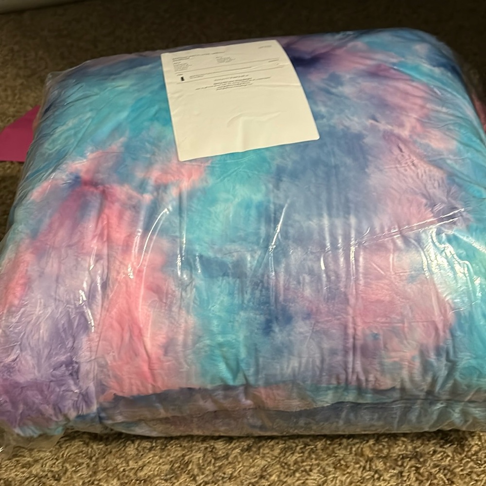 Adult size Fairy Fusion Bunny and Hot pink embossed stars and throw pillow